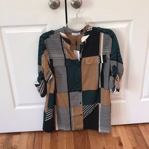 Calvin Klein geometric blouse